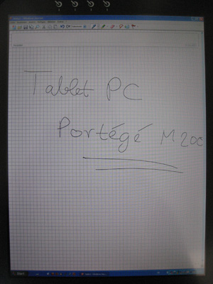 Handschrift auf dem Bildschirm