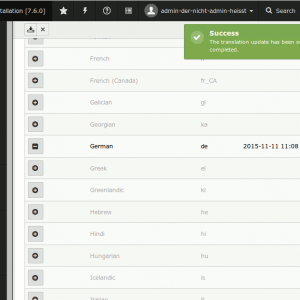Spracheinstellungen im Backend