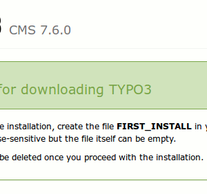 Nicht ohne Datei FIRST_INSTALL: Installation einer neuen Typo3-Website