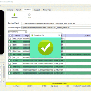 Download OK: Das Flashen mit dem SP-Tool hat geklappt!