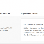 SSL-Bestellung bei Strato